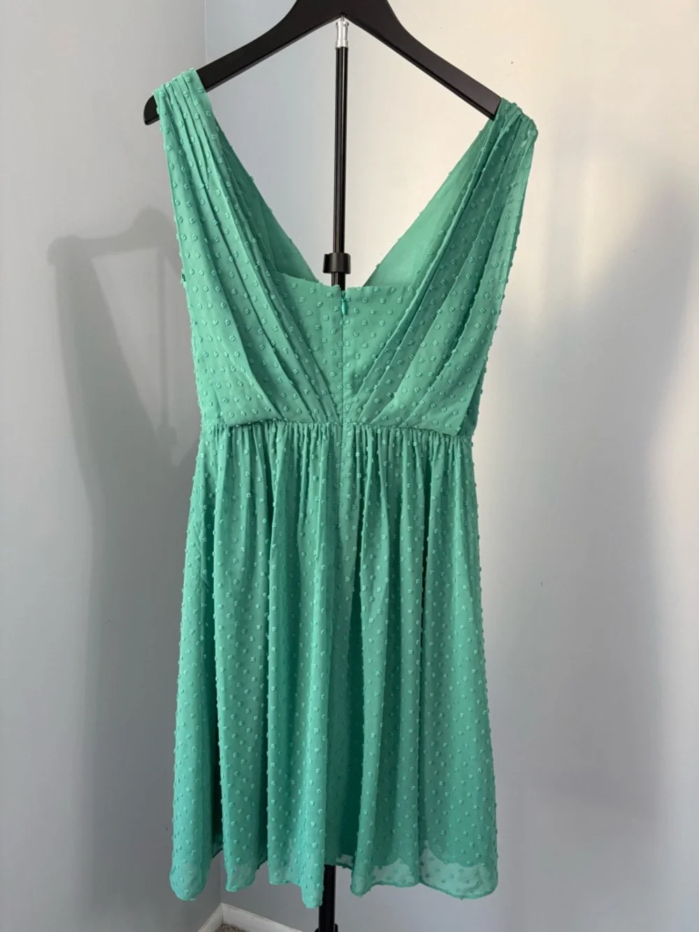 J. Crew Marlowe Swiss Dot Dress Green 4 Wedding Guest Cocktail Garden
